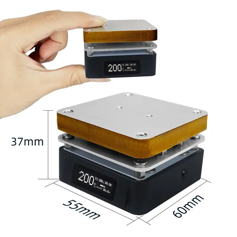 Sequre t55 vorheizen überarbeitung station, konstante temperatur einstellbare elektronische heizplatte für pcb smd heizung led lampe entlöten