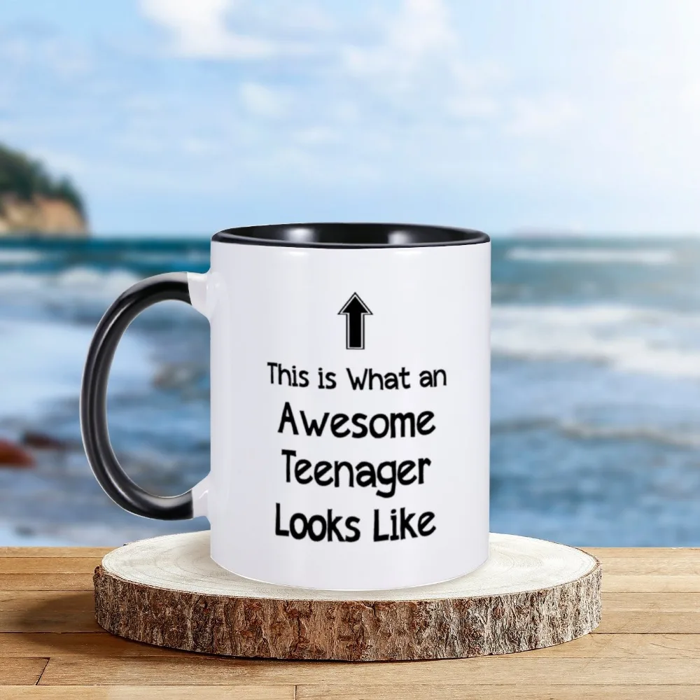 Funny Awesome Teenager Coffee Mug This Is What an Awesome Teenager Looks Like 11oz Ceramics Unique Novelty Tea Cups for Child