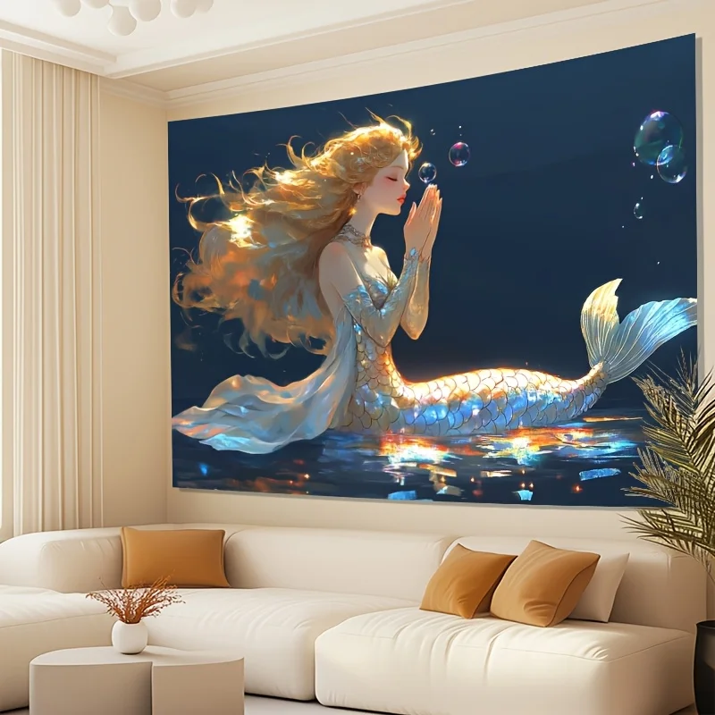 Dreamy Mermaid Backdrop, Perfect for Decorating Rooms And Living Areas, Suitable for Outdoor And Indoor Party Decorations view 5