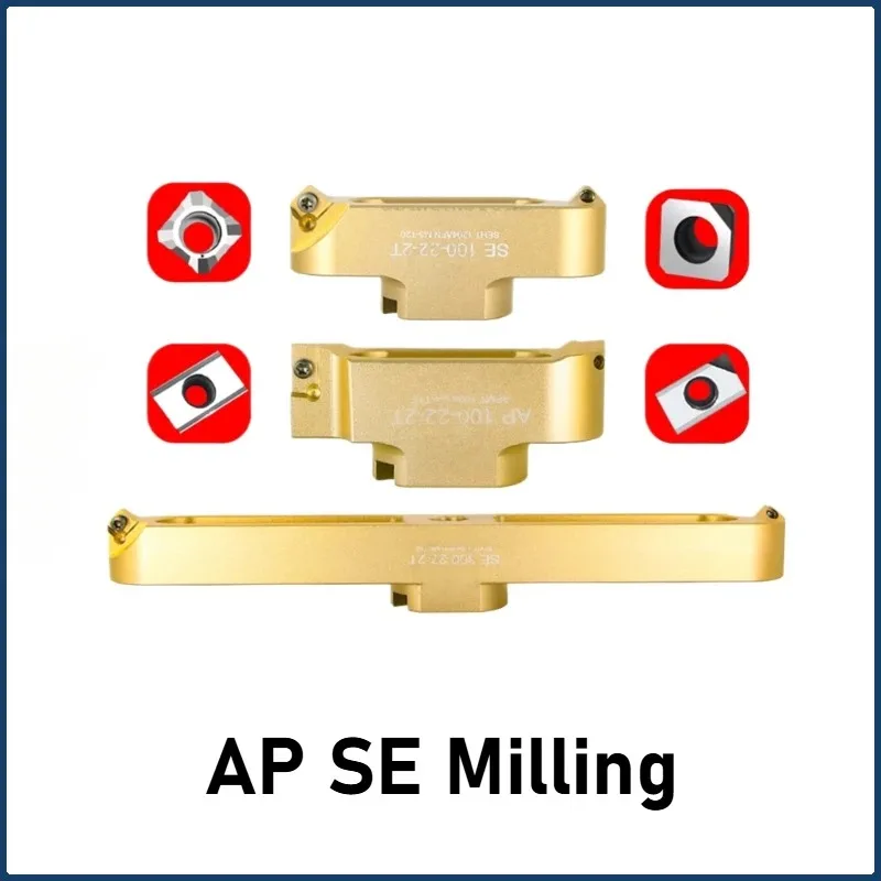 

AP SE Milling Cutters Tools KM12 400R 50 22 27 Right-angle Two-edged Bridge Type Aluminum Alloy Milling Cutter Cutter Head