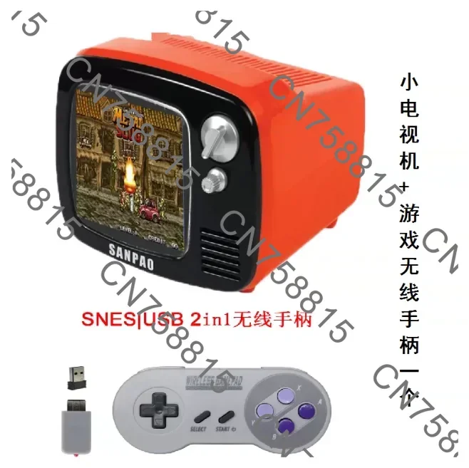 Mini TV with Remote Control WiFi Internet Gaming Video Streaming TJ-826，3.5 inch 16G Retro Smart