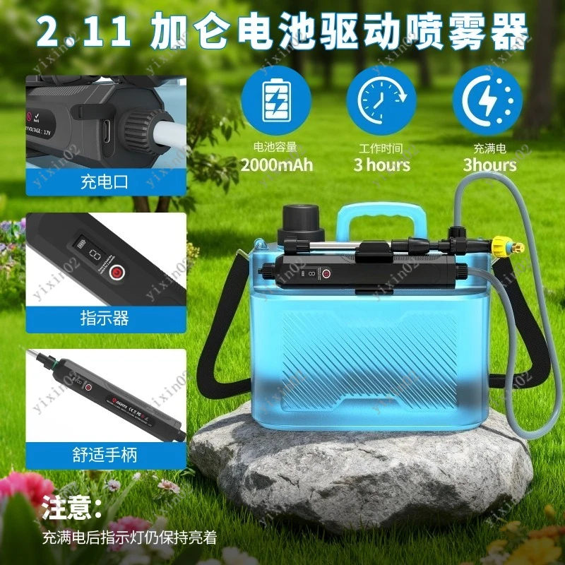 

Rechargeable Electric Spray Bottle, Digital Display 3 Speed Adjustable High Pressure Garden Sprayer