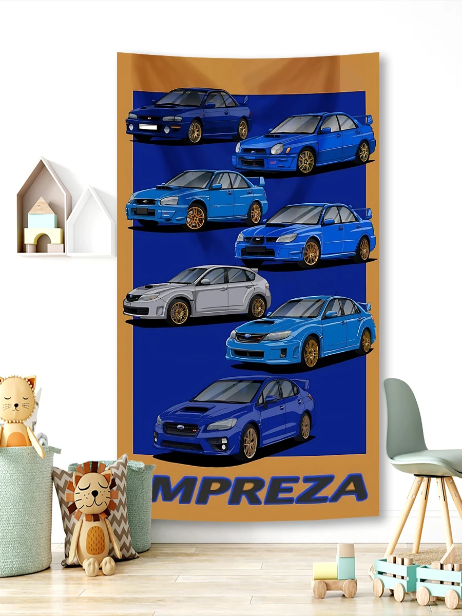 2X3Fts 3X5Fts WRX JDM CAR Flag Polyester Printed Racing Car Poster Banner For Room Decor OutDoor Decor