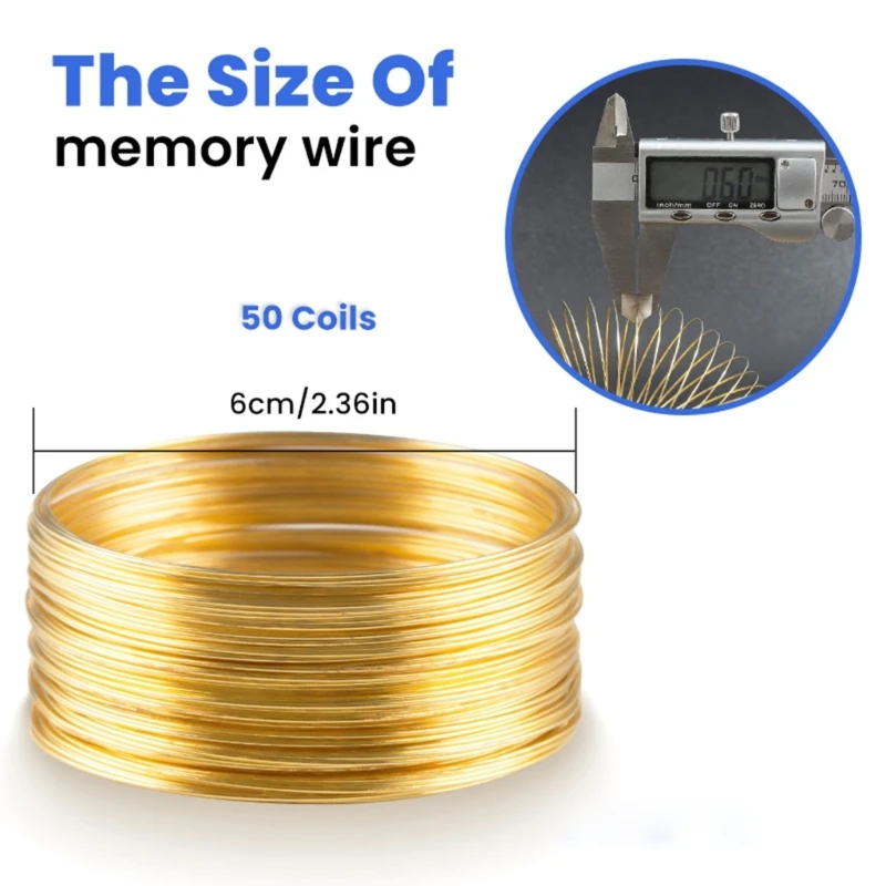 50 Memory Steel Wire for DIY Beading Bracelets Earrings Jewelry Making Finding Accessories Bangles Necklace Supply