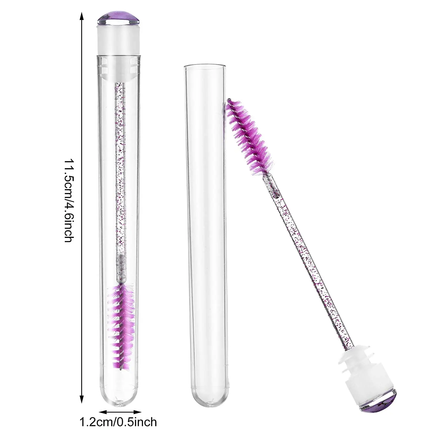 Applicateur de mascara réutilisable pour cils de Noël, tube d'extension, micro perceuse, baguette, 50 pièces, 100 pièces