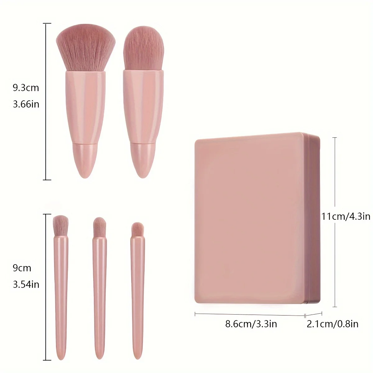 Mini Makeup Brush Set, Portable And Compact, One Set For A Complete Makeup Look, Can Help Girls Create The Perfect Makeup.
