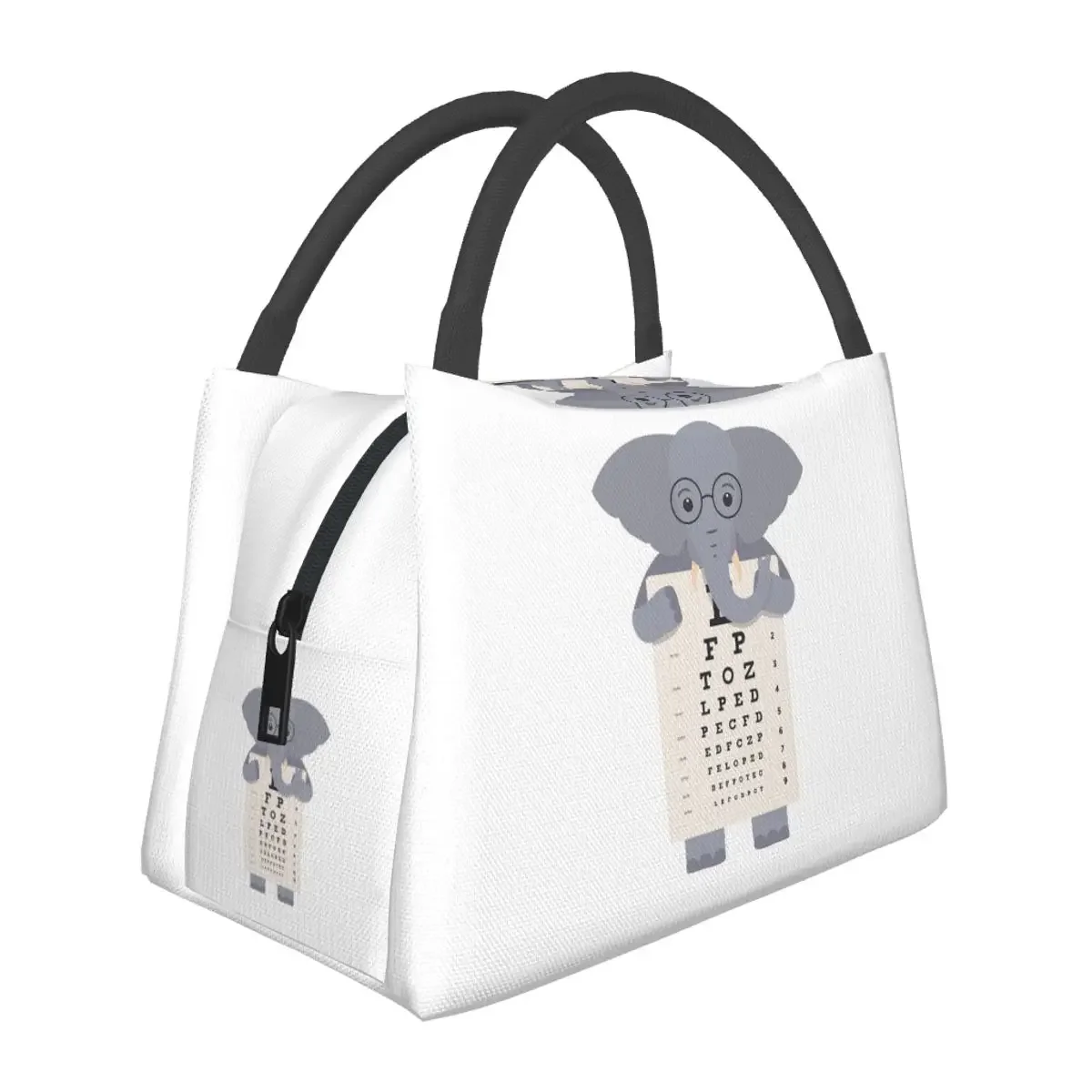 

Elephant Eye Chart Lunch Bags Insulated Bento Box Leakproof Lunch Tote Picnic Bags Cooler Thermal Bag for Woman Kids Travel