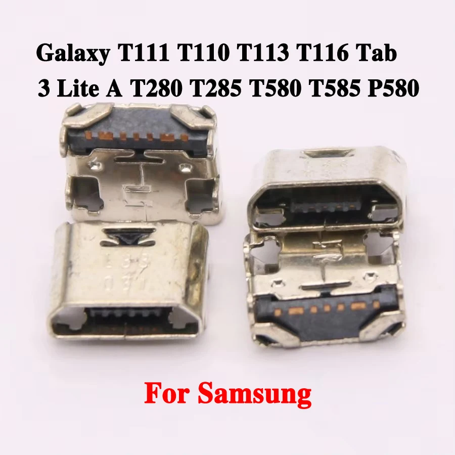 50Pcs Charging Dock USB Charger Port Connector Plug For Samsung Galaxy T111 T110 T113 T116 Tab 3 Lite A T280 T285 T580 T585 P580