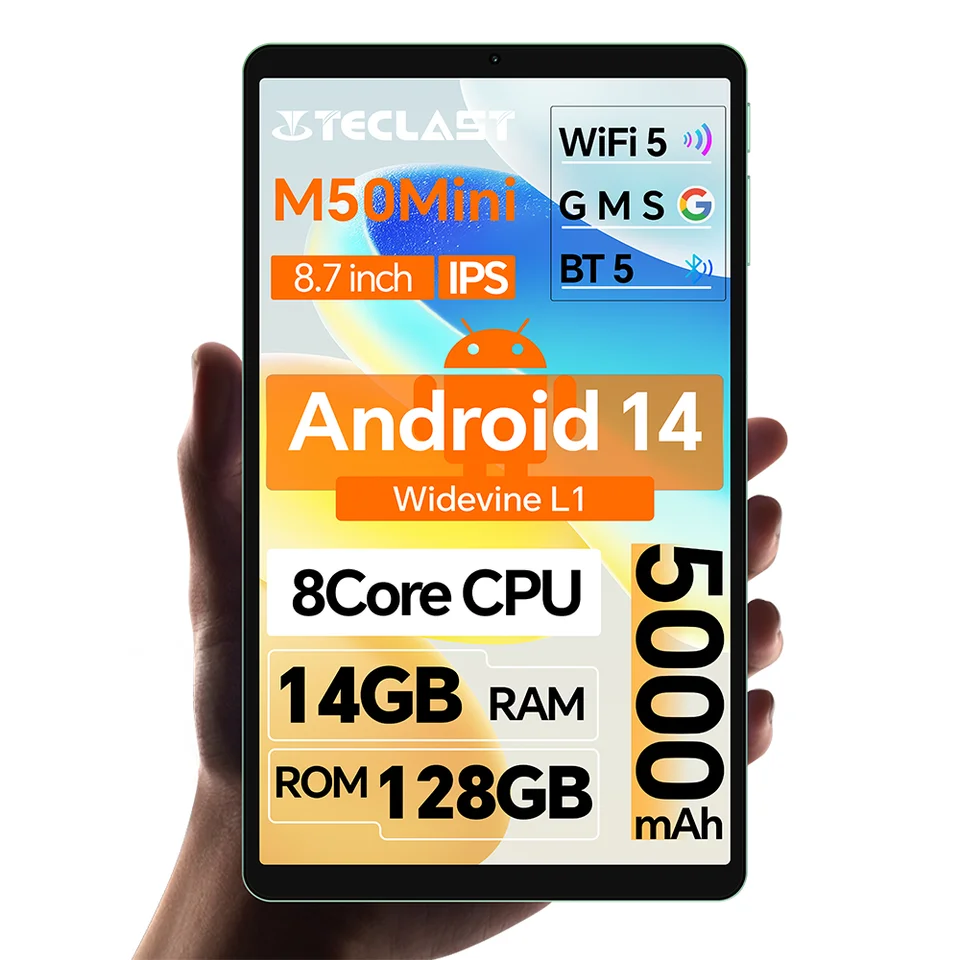 Teclast M50 Mini, 8.7 inches, Android 14 Tablet, 4g LTE, (6GB+10GB
