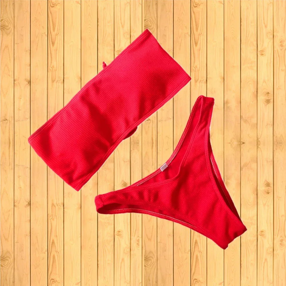 여성 섹시 스트라이프 모노크롬 비키니 투피스 세트, 비치 여성 비키니 수영복, 2025