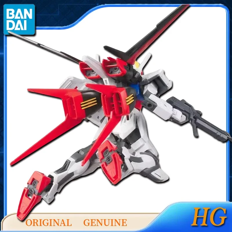 Bandai-Gundam Anime Figuras de Ação para Crianças, Original Genuine Modelo Ornamentos, HG, GAT-X105 +, AQM' E-X01, Aile STRIKE, Gundam Ornamentos, Presente