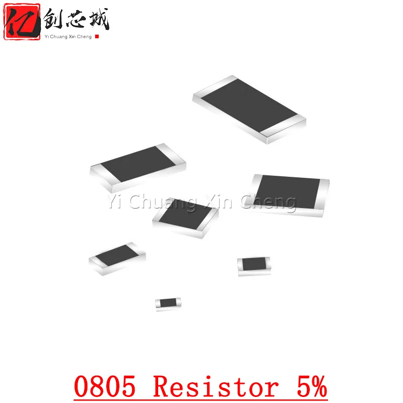 100PCS 0805 1/8W 5% SMD Chip Resistor 0R ~ 10M 1R 10R 100R 220R 330R 470R 1K 2.2K 4.7K 10K 47K 100K 1M 0 1 10 100 330 470 ohm