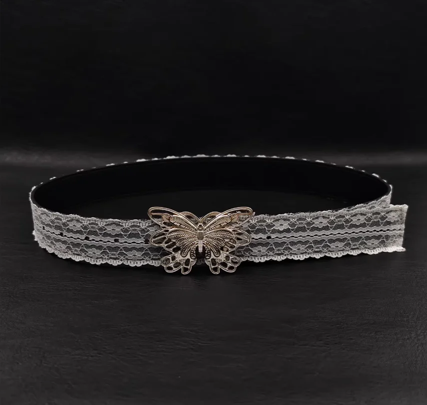 

Женский винтажный белый корсет из искусственной кожи с кружевными вставками, широкий пояс-кумербанд для платья, декоративный пояс J1875