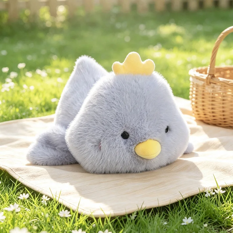 Cute Multicolor Chick Plush Doll Fluffy Lying Chicken Stuffed Toy Soft Animal Plushies Sofa Cushion Children Holiday Gift