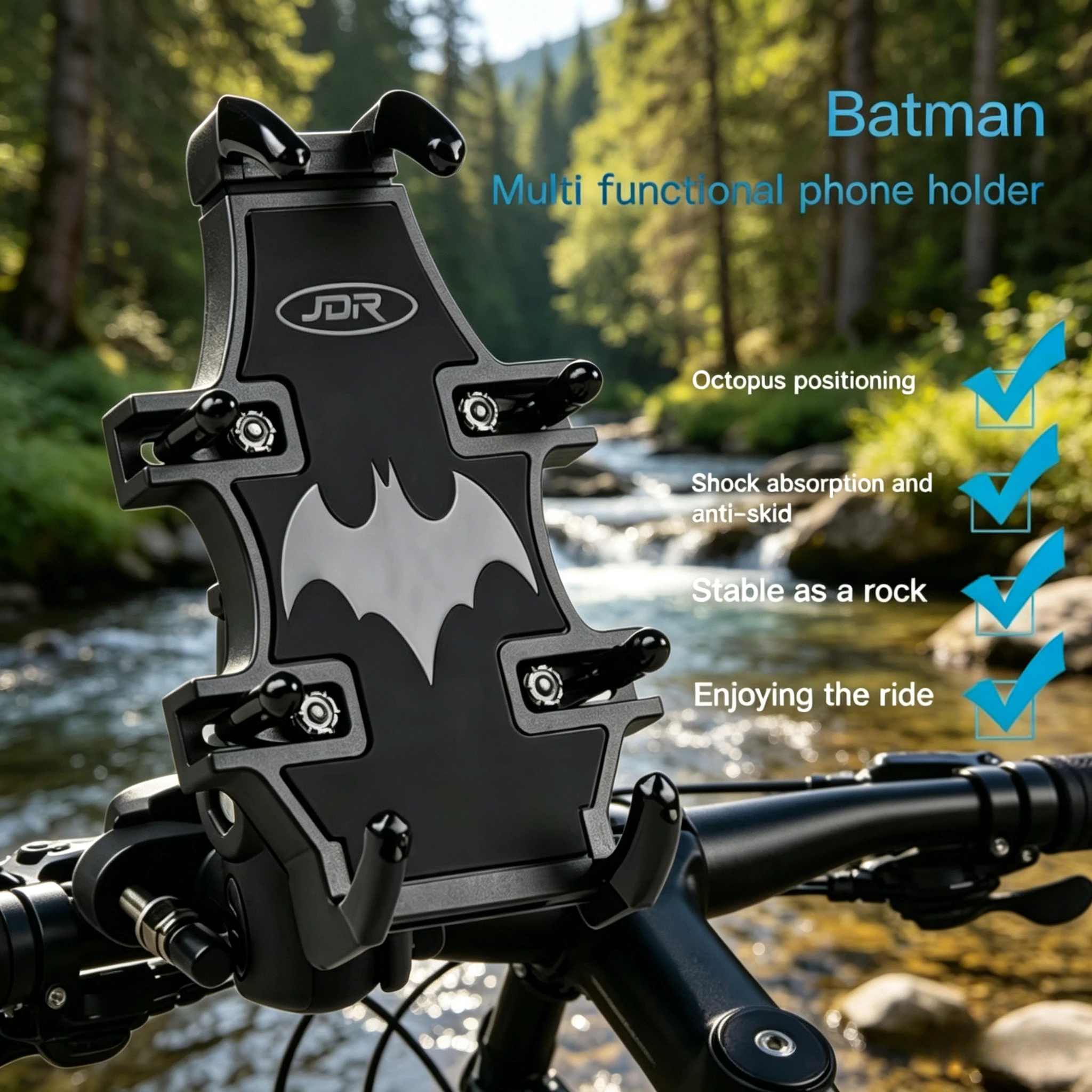 

2026NEW Universal Motorcycle Phone Mount Anti Shake 360° Rotatable Holder for GPS Navigation Motocross Gear