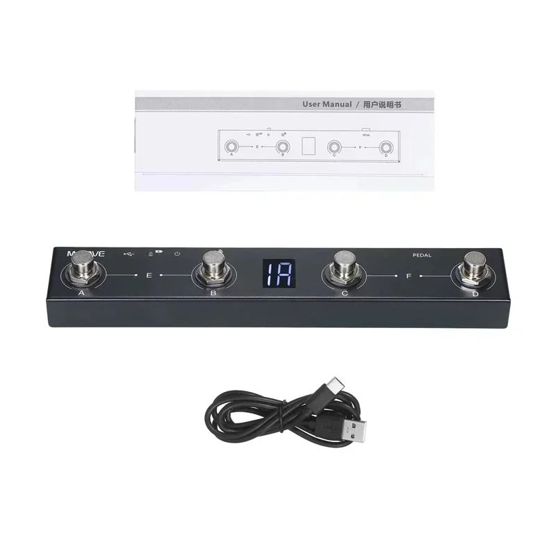 M-VAVE Chocolate MIDI Controller BT Rechargeable 4 Buttons MIDI Controller Pedal APP Control with Wireless Transmission System