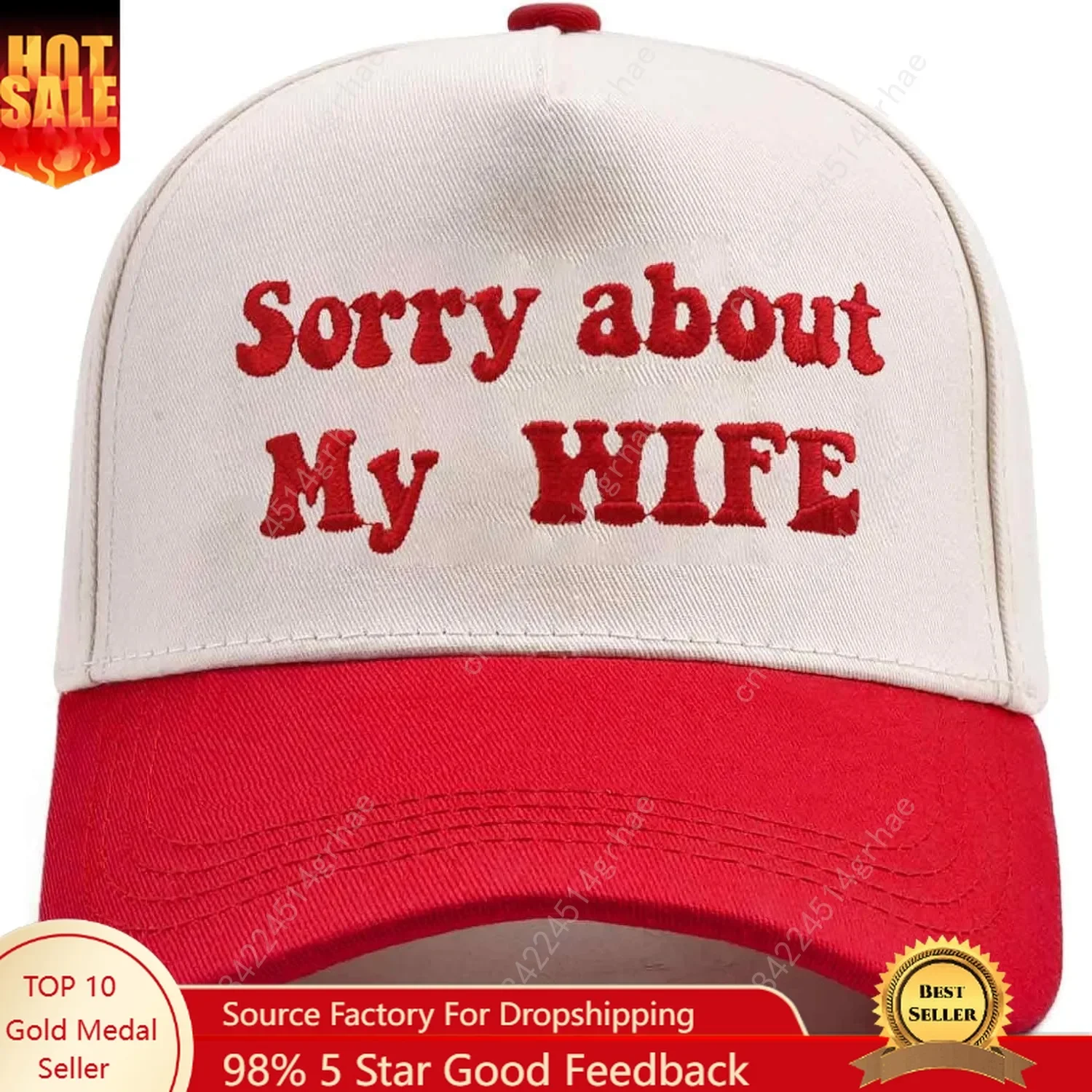 

Funny Trucker Hats Embroidered Vintage Snapback Hat for Women Put It On My Husband's Tab Hats Gag Gifts Baseball Cap Red