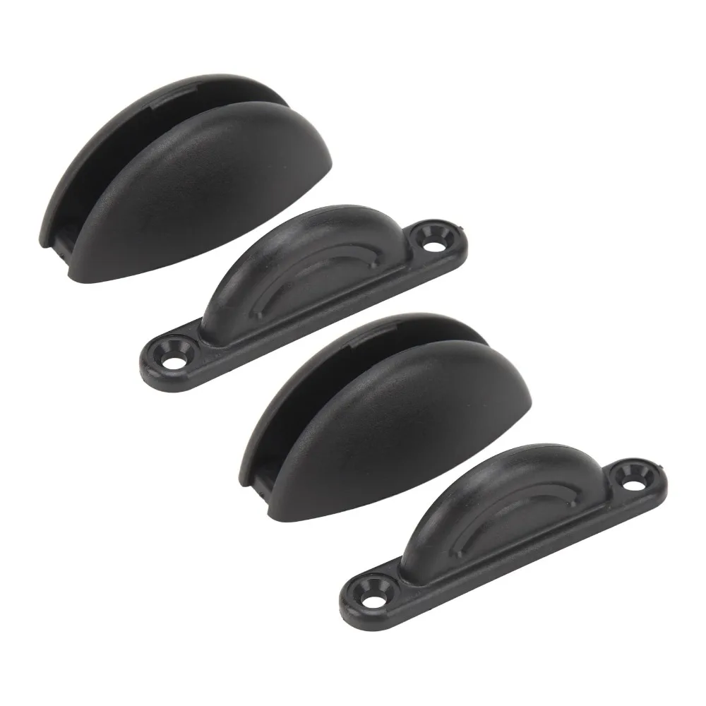 

2pcs Black RV Door Retainer Kit White Catch Holder RV Door Holder Arc Shape Door Stop Retaining Catch Caravan