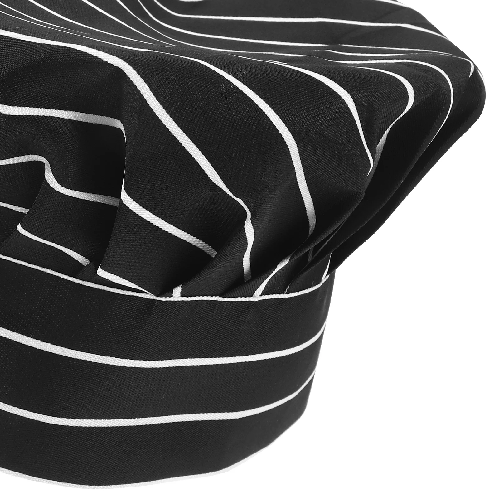 

Chef Hats for Men Women Adult Kitchen Cooking Hat Restaurant Chef Cap Black White Striped Polyester Uniform Workwear