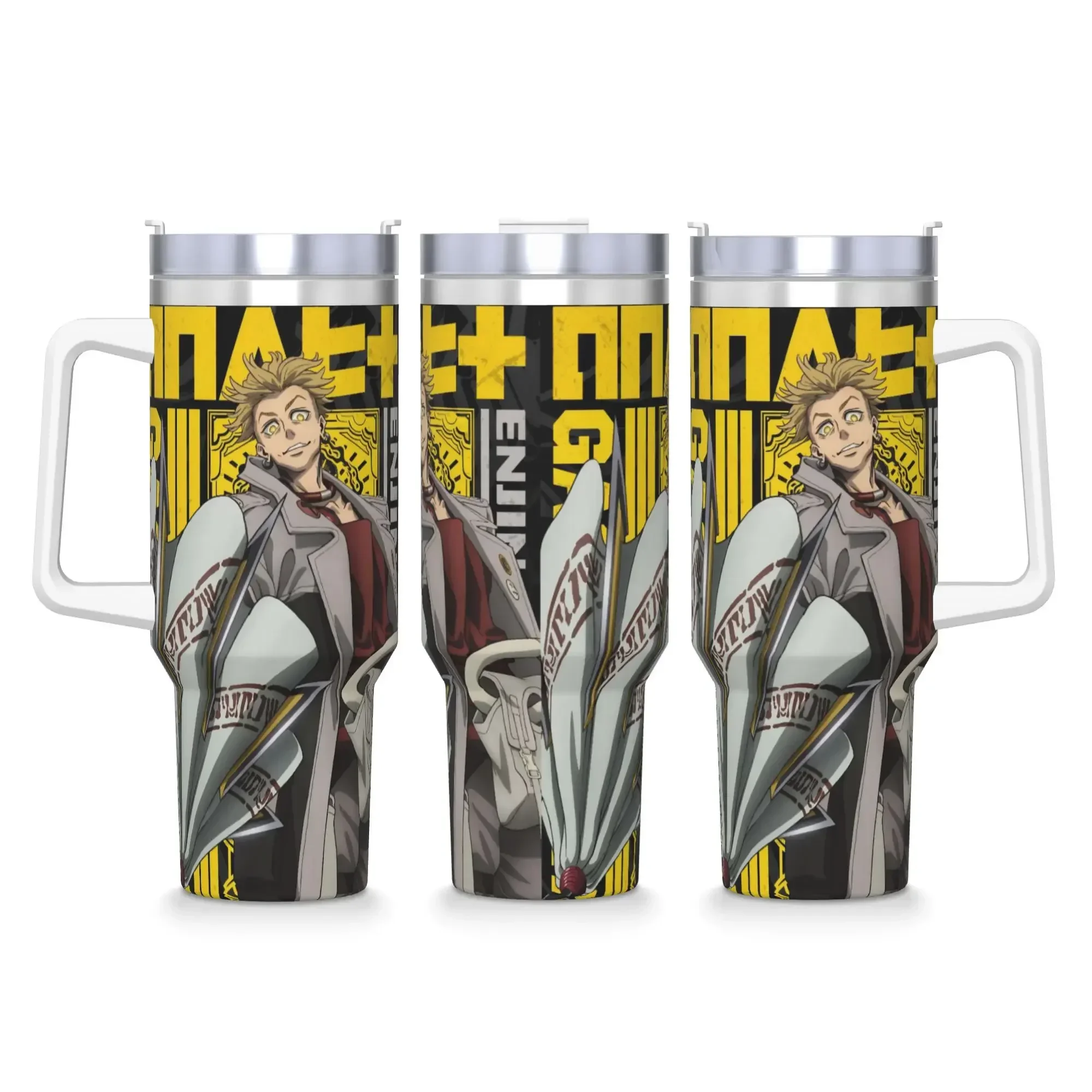 40OZ Stainless Steel Tumbler Enjin Gachiakuta Anime Thermal Cups  Insulated Hot Drinks Car Mugs Camping Water Bottleorders for other colors will be shipped randomly in black or white