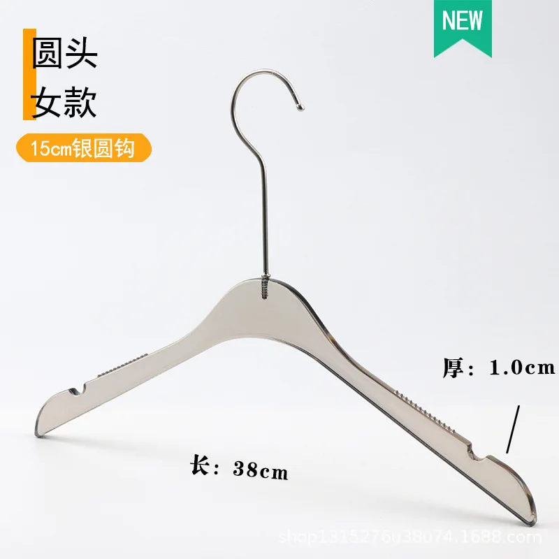 15cm silver hook acrylic transparent smoky gray crystal hanger clothing store special women\'s wedding dress hanger trouser clip