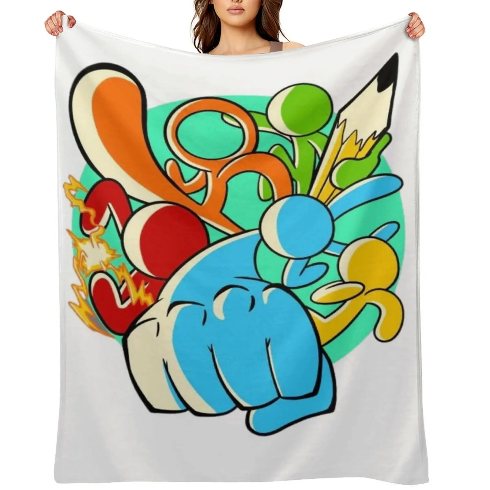 

alan becker Throw Blanket blankets ands Soft Big Luxury St Designers Blankets