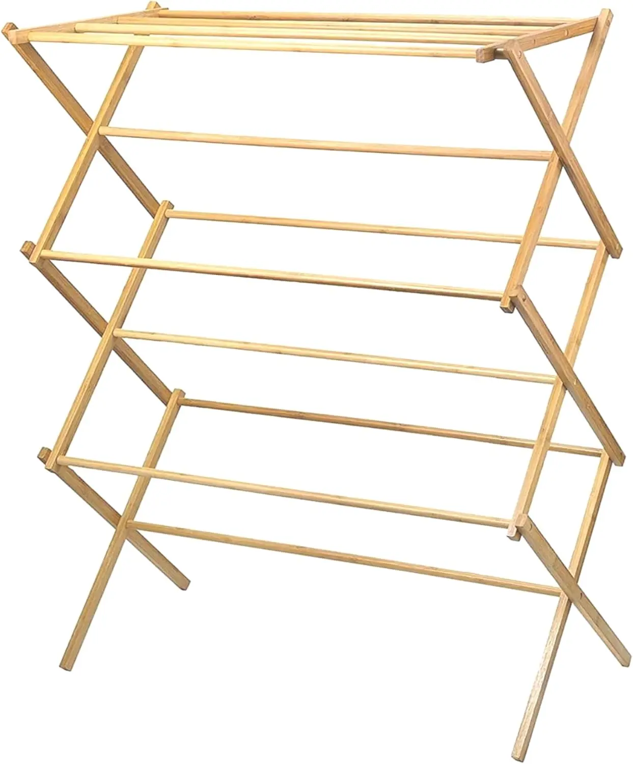 

Clothes Drying Rack 3-Tier Foldable Laundry Drying Rack 58.3-Inch Tall Stainless Steel Rolling Clothes Horses Clothes Airer Indo