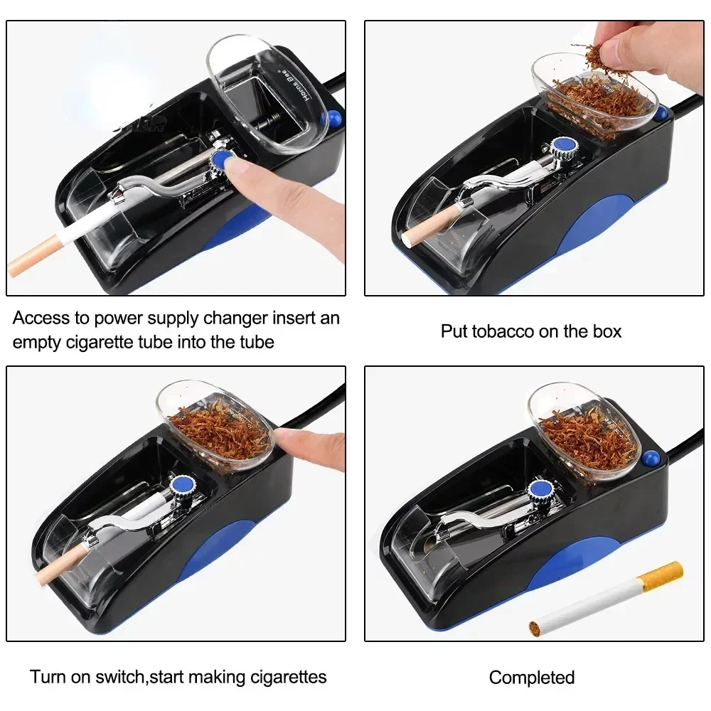 Electric Automatic Cigarette Rolling Machine Smoking Accessories 6.5/8mm Smoke Tube Tobacco Roller Injector Maker EU US AU Plug