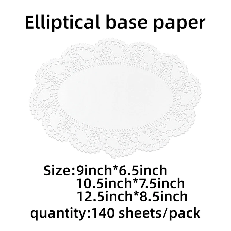 140 Pcs Oval Lace Paper Doilies Doily Lace Placemats for Tables Wedding Christmas Birthday Party Cake Placemat Table Decoration