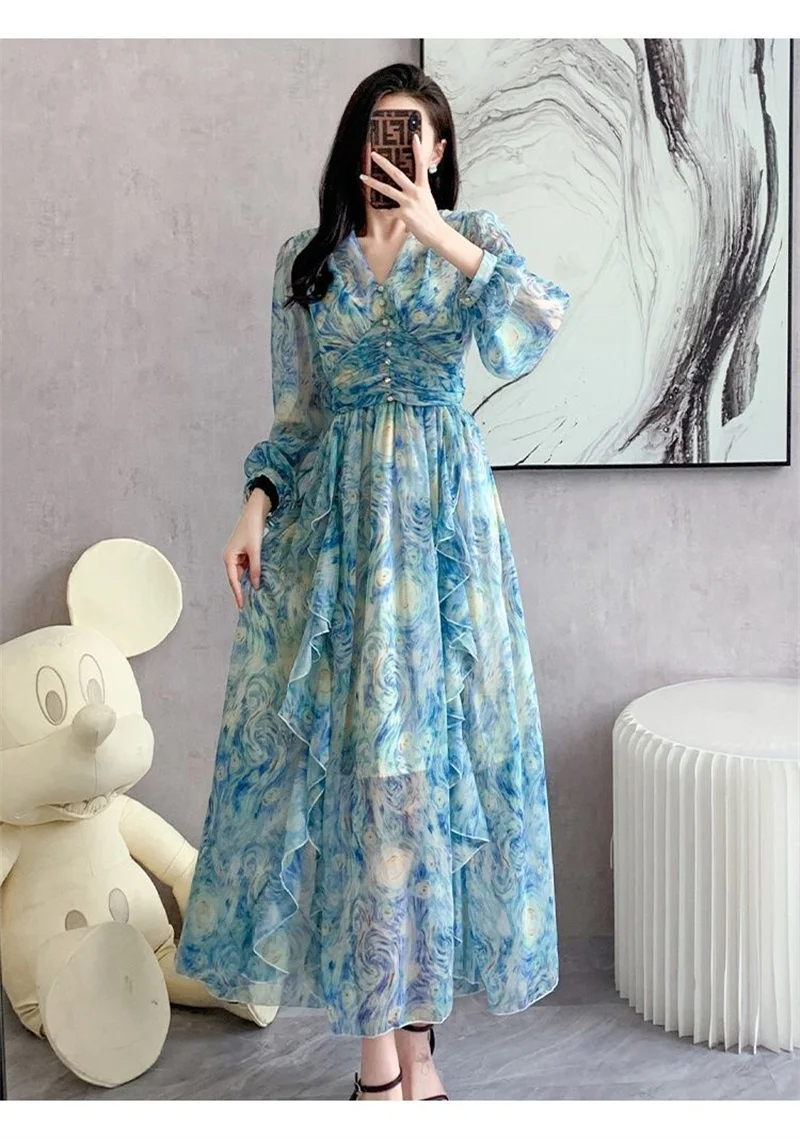 robe-2025-nouvelles-femmes-debut-d'automne-treize-rangees-haut-de-gamme-marque-temperament-noble-dame-haut-de-gamme-sens-fleur-parfumee