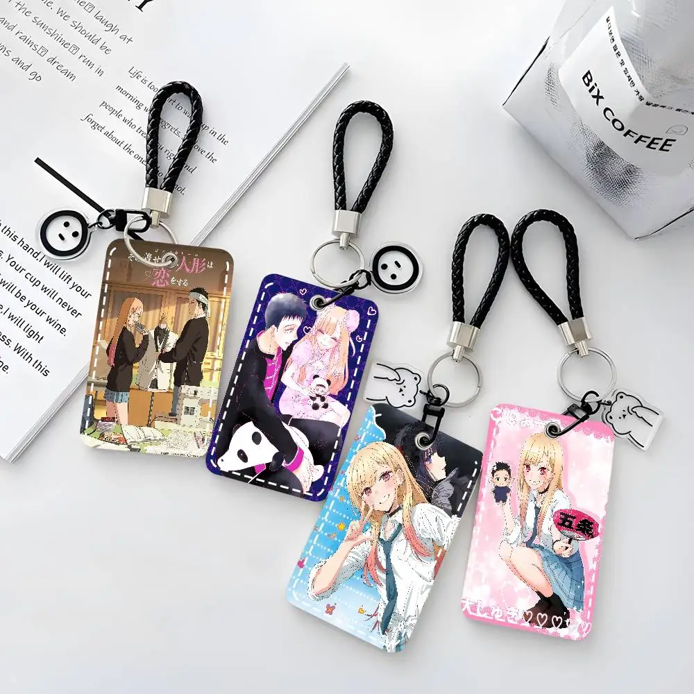 

Кожаный картхолдер-брелок для карт и ключей с дизайном аниме My Dress Up Darling, милый дизайн для девочек