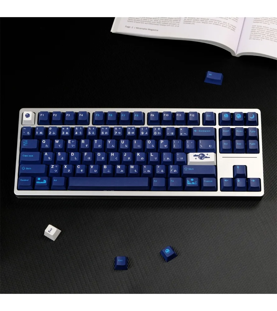 Keycap sublimation mechanical keyboard for custom blue moon keycap PBT original height
