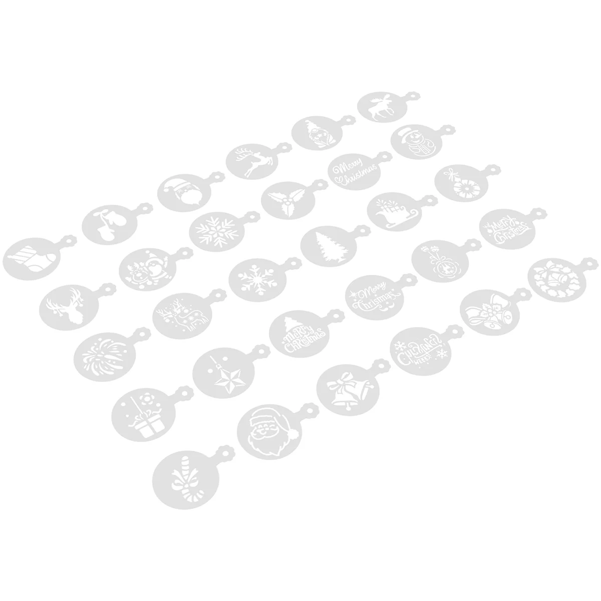 30 Stück Keks-Schablonen, Kuchen-Vorlagen, Kaffee-Schablonen, wiederverwendbar, Malerei, Kuchen-Schablone, Vorlagen, Prägeformen