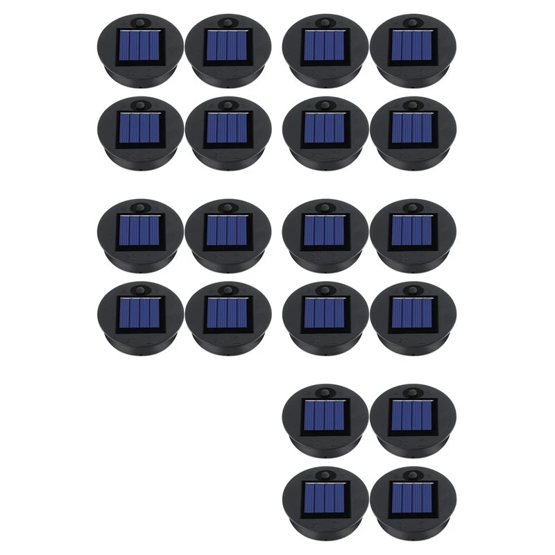 TFTP-20 Pieces Replacement Solar Light Tops Outdoor Hanging Lantern Light Solar Light Parts Round Solar Lights Waterproof
