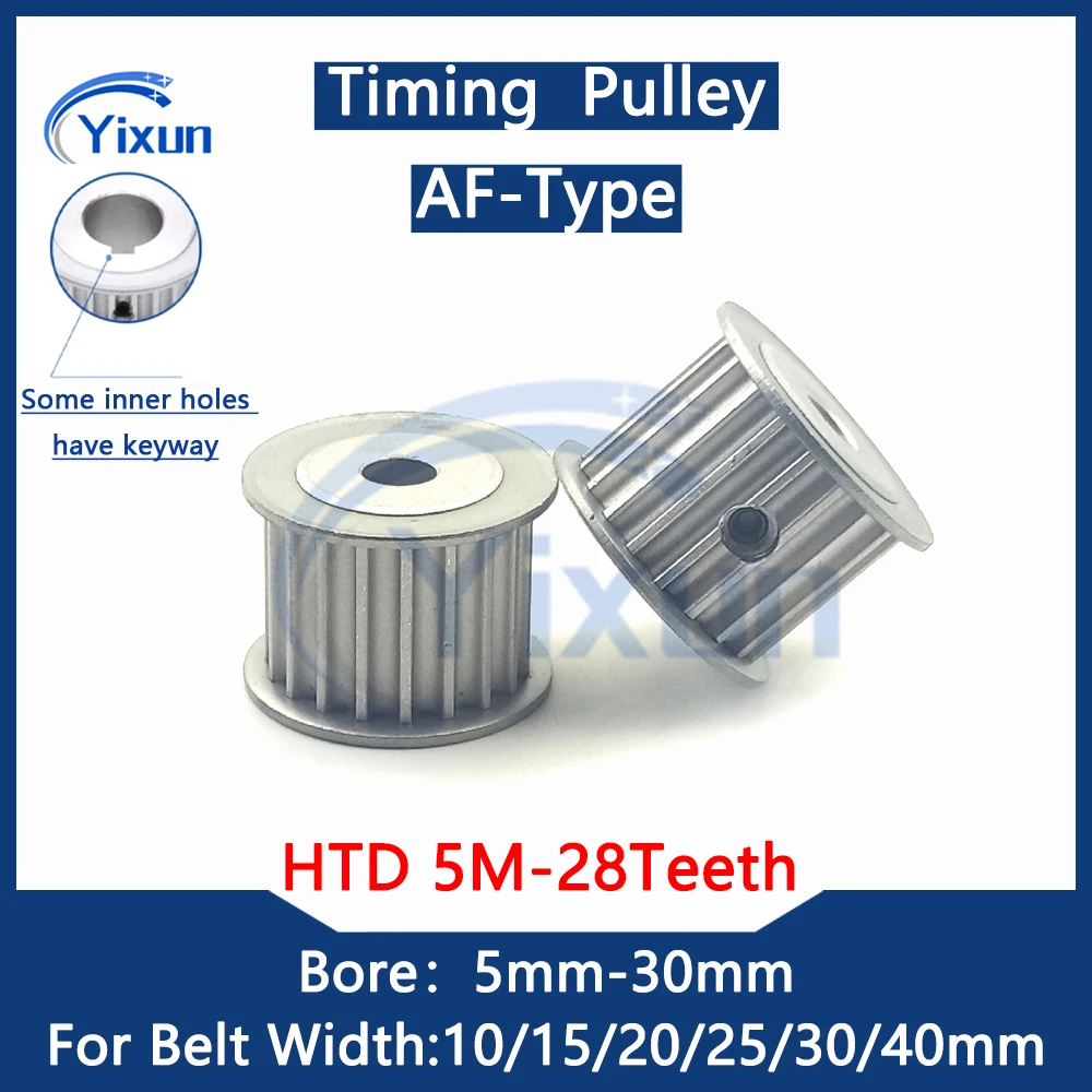 

HTD 5M Timing Pulley 28 Teeth Bore 5mm-30mm For Belt Width 10mm-40mm HTD 5M 28Teeth Keyway Synchronous Wheel 5M Drive Belt Gear