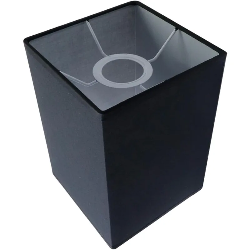 

MY MIRONEY Square Lampshades Black Linen Lamp Shades Modern Style Lampshade Cover Replacement for Floor Lamp, Table Lamp, Bedsid