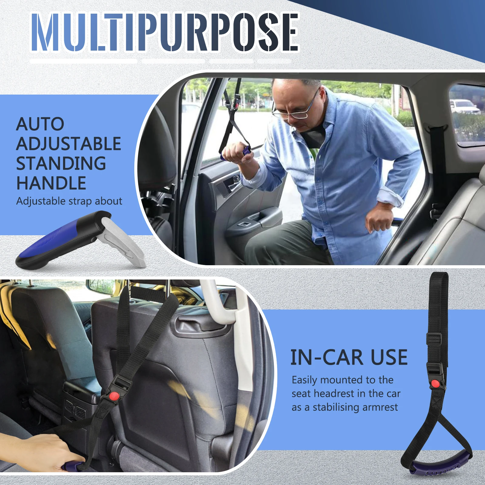 Car Handle Assist Support Car Door Assist Handle For Seniors Portable Anti-slip Comfort Disabled Car Door Cane Easy To Get Out