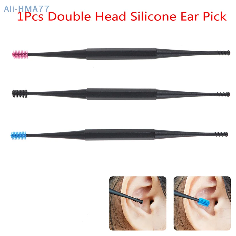 

Double-Sided Earpick Soft Silicone Spiral Rotating Ear Wax Cleaner Ears Remover