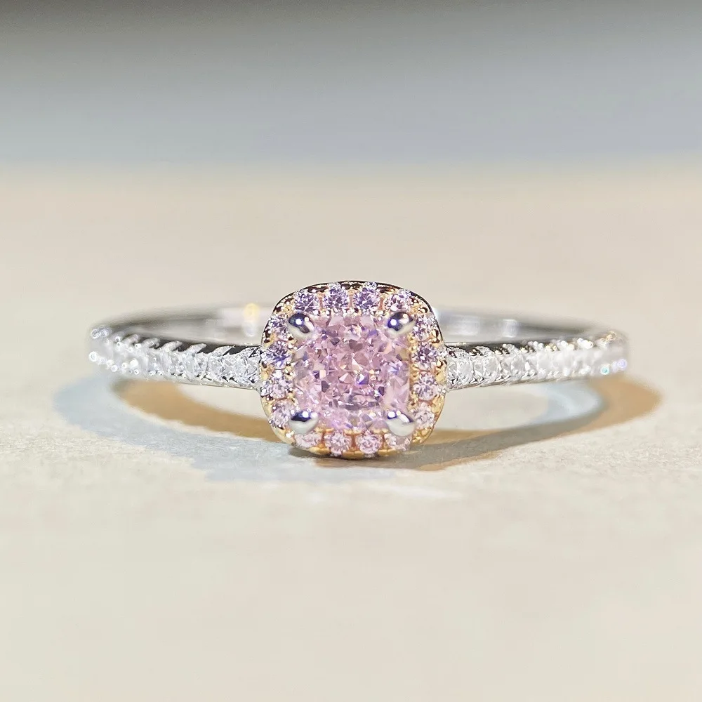 

Fresh and Gentle PT950 Platinum Diamond Ring - Cute Series Four-prong Luxury High-End Diamond Ring