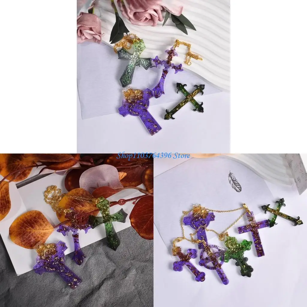 

Различные стили крест формы для сережек Diy ожерелье кулон орнамент силиконовая форма