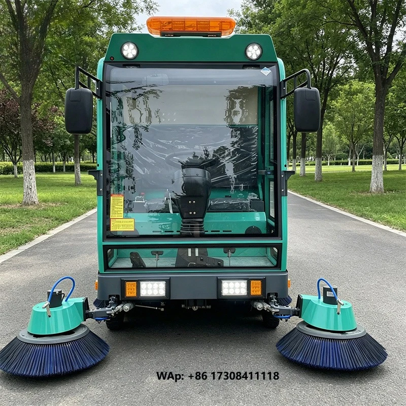 ROD Municipal Street Park Sidewalk Dust Leaf Cleaning Machine Electric Road Sweeper Vehicle
