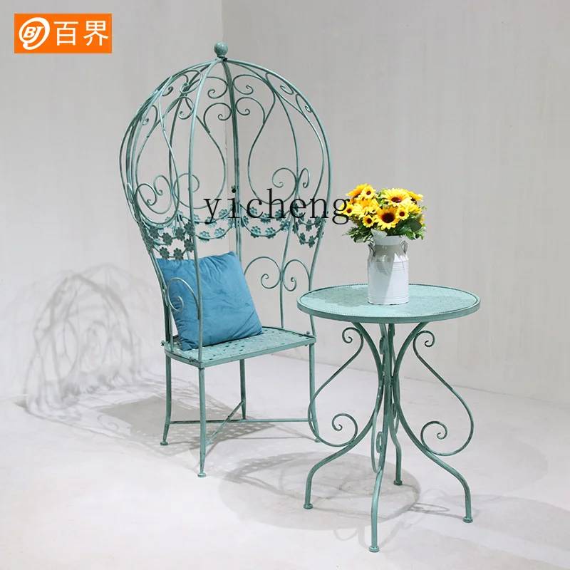 

FY2 Iron Art Outdoor Balcony Courtyard Princess Chair Climbing Vine Frame Chair Balloon Type Park Chair