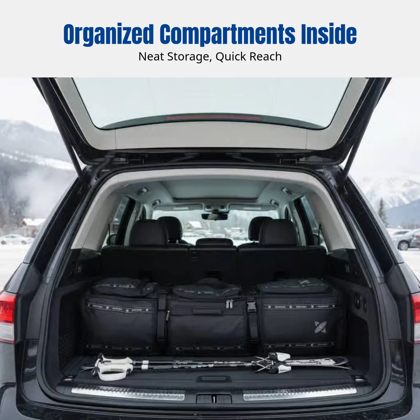 Universal Ski Bag with Wheels, Large Capacity Snowboard Bag, Expandable, Fits 140-170cm Boards, Black Sentinel, Travel Storage