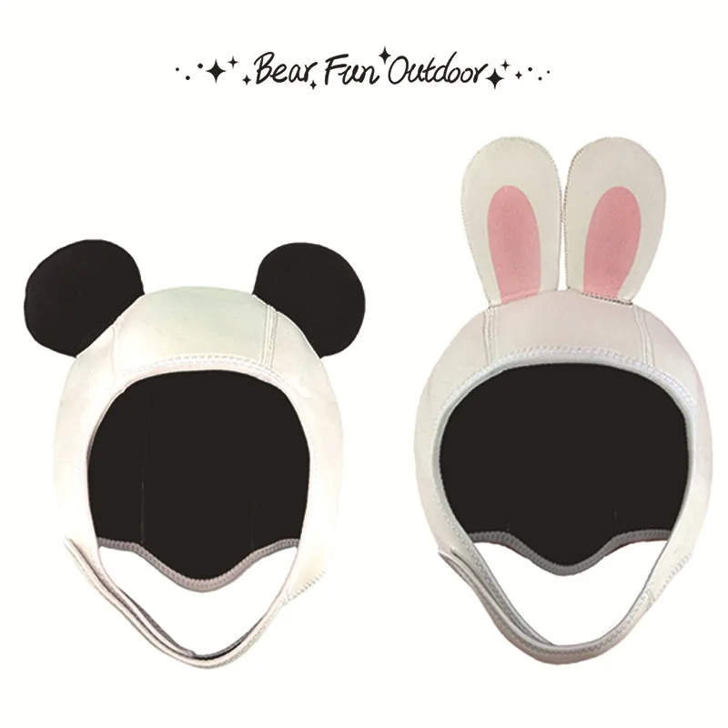 

Шляпа для дайвинга с пандой, теплый капюшон с милыми животными, защита от солнца, снаряжение для плавания и дайвинга, женское снаряжение для подводного плавания