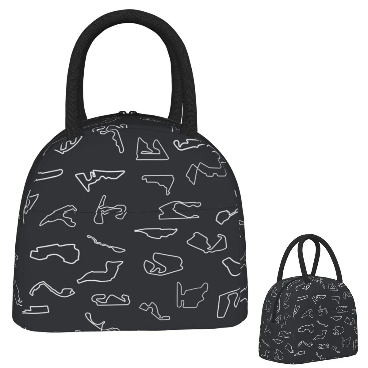 

All F1 Race Tracks Circuits Insulated Lunch Bag for Women Kids Leakproof Food Boxes Thermal Lunch Box Tote