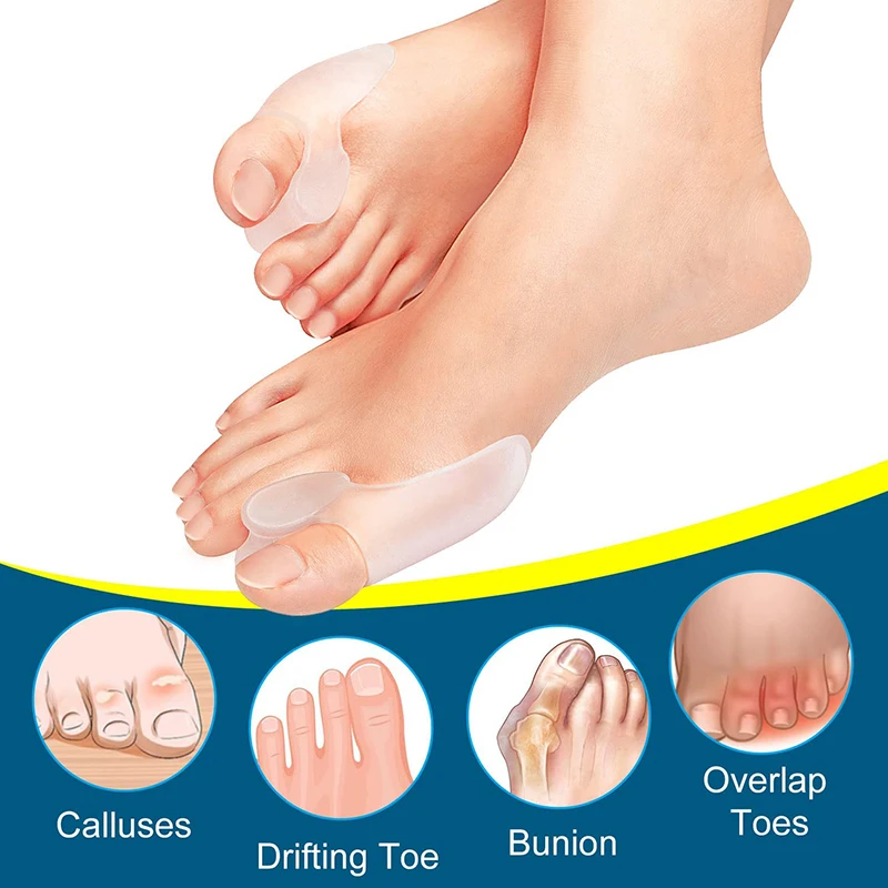 Get Relief from Bunions with 2pcs Soft Big Toe Corrector - Perfect for Night and Home Use, Long-term Comfort