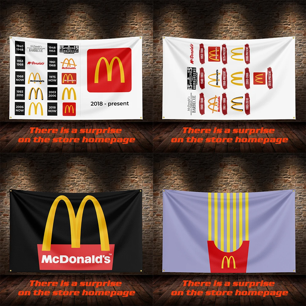 

3 X 5 FT M-McDonald'ss Ones Flag Banner Poster Adventure Tapestry Background Yard Party Banner Room Garage Living Room Decora