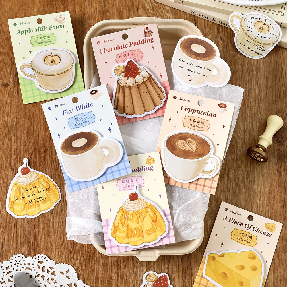 12packs/LOT Dessert delivery in progress series cute lovely retro decorative paper memo pad