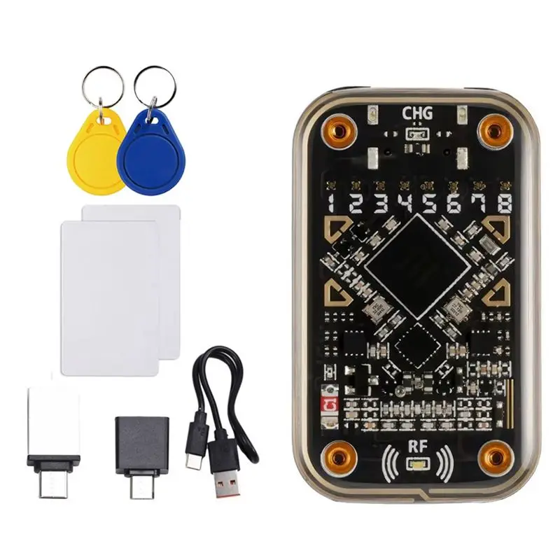 [NEW A09R!】 Chameleon Ultra RFID Smart Chip Reader +2XUID Keychain/Card Contactless Smart Card Emulator 125Khz 13.56Mhz Badge De