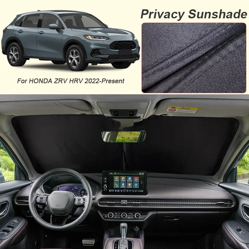 

Автомобильный черный оконный солнцезащитный козырек с защитой от УФ-лучей, теплоизоляция для HONDA HRV ZRV 2022-настоящее время, автозащитная крышка, аксессуар для интерьера